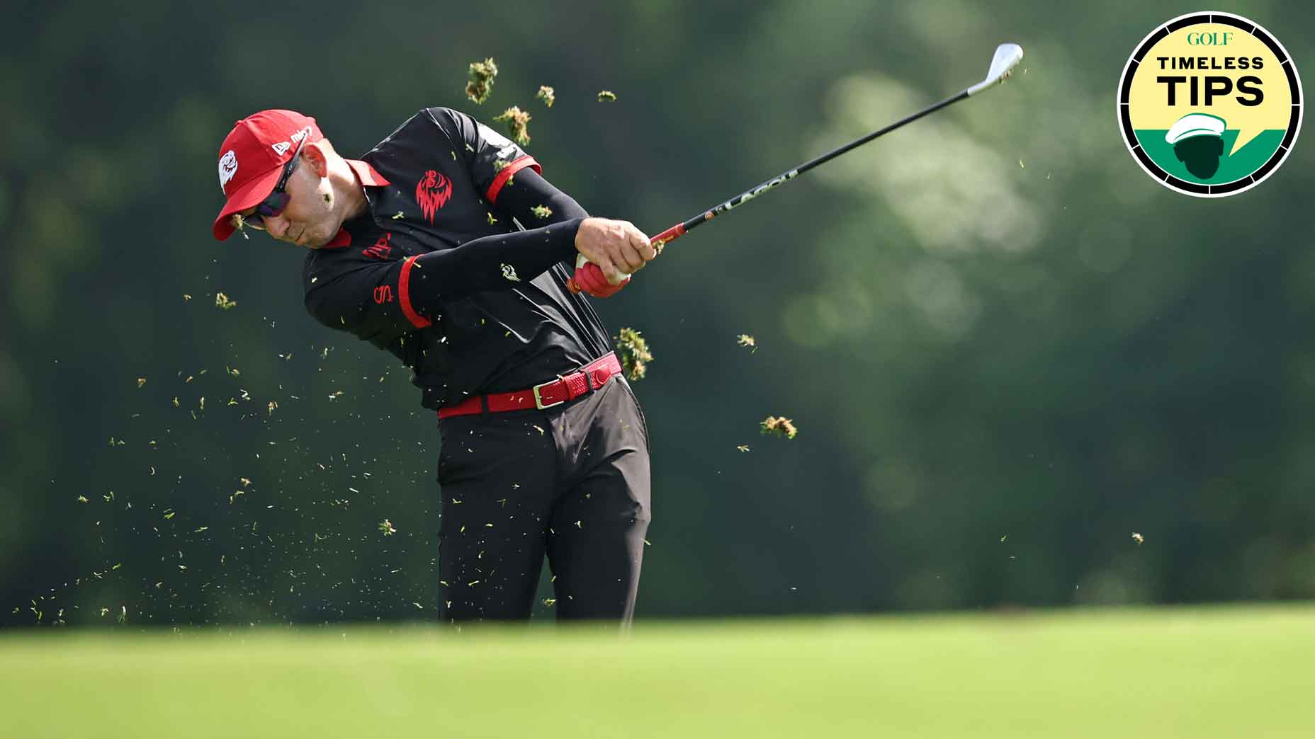 sergio garcia hits iron during LIV Golf event